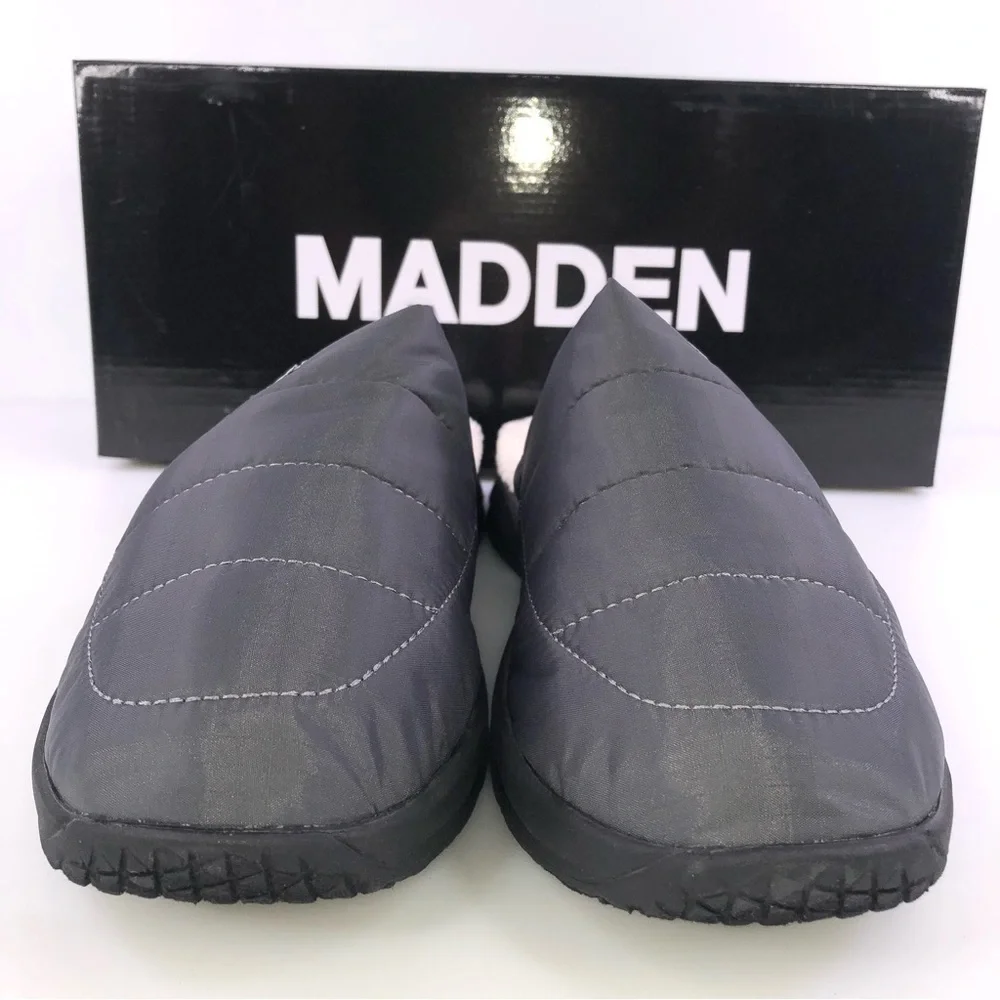 Madden Men Faux Shearling Mule Slippers M-Tochen Grey Fabric